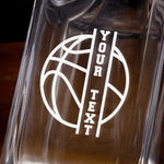 Personalized Basketball Whiskey Decanter with Engraved Team Name and Number Birthday Anniversary Gift for Liquor Lovers