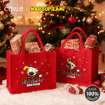 Spersonalizowana torba z długim ogonem Marsupilami Duża pojemność Czerwona jutowa torba z imieniem Prezent świąteczny dla kobiet Dziewczyny | Callie × Marsupilami®