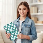 Spersonalizowany notatnik A5 z imieniem i nazwiskiem oraz 60 stronami w linie Prezent urodzinowy dla dzieci z okazji narodzin dziecka