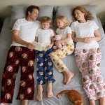 Personalised Paws Christmas Tree Checkerboard Face Photo Long Pyjama Pants Birthday Gift for Kids Women Men Pet Lovers