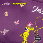 Spersonalizowana torba na ramię z długim ogonem lamparta Marsupilami z imieniem Prezent urodzinowy na Dzień Matki dla kobiet Dziewczyny | Callie × Marsupilami®
