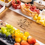 Personalised Engraved Initial Name Marble 11 Pcs Chopping Board Coaster Set with Ceramic Bowl Christmas Gift for Family Friend