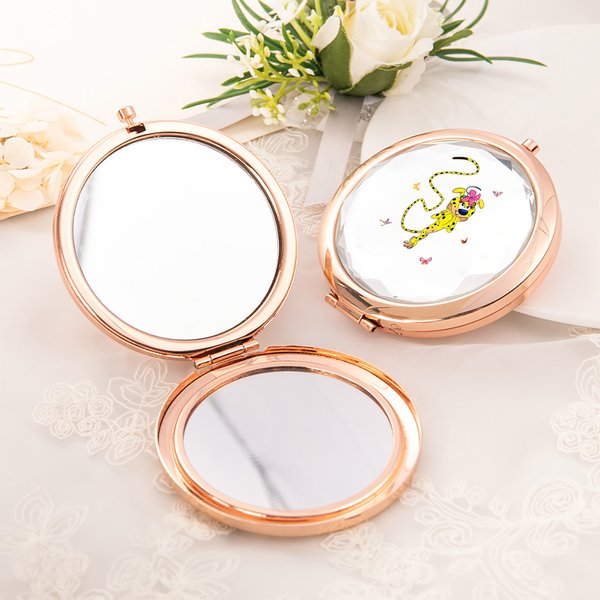 Gepersonaliseerd Langstaart Luipaard Marsupilami Zak Make-up Spiegel met Naam Verjaardagscadeau voor Vrouwen Meisjes | Callie × Marsupilami®