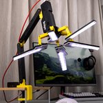 Personalized 3D Printed Sci-Fi Terrain Scanner Style Adjustable LED Desk Lamp with Text and USB Powered Gaming Room Decor Birthday Gift for Gamers