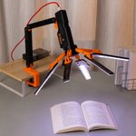 Personalized 3D Printed Sci-Fi Terrain Scanner Style Adjustable LED Desk Lamp with Text and USB Powered Gaming Room Decor Birthday Gift for Gamers