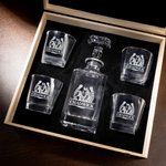 Personalized Engraved Horseshoes Horse Name Whiskey Decanter Bar Accessory Birthday Gift for Men Whiskey Lovers