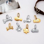 Personalized Bone Drunmstick Paw Print Shape Anti-Loss Pet Name Tag with Engraved Number and Address Daily Use Adoption Birthday Gift for Pet Owners