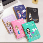 Personalized Cartoon Medical Character 2026 Planner Spiral A5 Notebook with Weekly Monthly Planner Pages Birthday Gift for Pharmacists Women