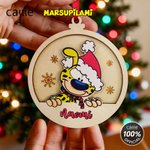 Personalised Christmas Yellow-Spotted Leopard Marsupilami Ornament with Name Tree Decor Christmas Gift for Kids | Callie × Marsupilami®