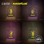 Gepersonaliseerd Langstaartluipaard Marsupilami Naam Acryl LED Nachtlampje met Voet Home Decor Verjaardagscadeau voor kinderen | Callie × Marsupilami® 3
