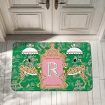 Personlig Leopard Pagoda Chinoiserie sklisikker dørmatte med innledende inngangsparti Hjemmeinnredning Husoppvarmingsgave til familien