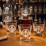 Personalised Boat Anchor Whiskey Decanter with Engraved Name and Date Birthday Anniversary Gift for Liquor Lovers