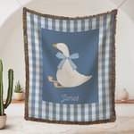 Couverture Personnalisée pour Bébé Oie avec Nom Style Livre d'Histoire Décoration Maison Anniversaire Douceur de Bébé Cadeau pour Enfant Bébé