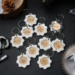 Personalised Upcycled Bicycle Chain Keychain with Laser-Engraved Wood Pattern and Text Birthday Outdoor Activities Gift for Friends Cyclists