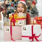 Etichette adesive impermeabili personalizzate con iniziale e nome decor dell'albero di Natale regalo natalizio per famiglia e bambini