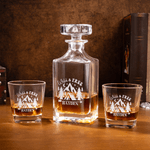 Spersonalizowana karafka do whisky z wygrawerowanym imieniem i rokiem Urodzinowy prezent kempingowy dla przyjaciół barmanów