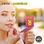 Miroir de maquillage en cuir PU personnalisé avec nom Cadeau d'anniversaire et de mariage pour femmes | Callie × Marsupilami®