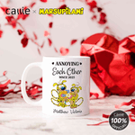 Personalised Yellow-Spotted Leopard Marsupilami 11 oz 15 oz Ceramic Mug with Name and Year Valentine's Day Gift for Couple | Callie × Marsupilami®