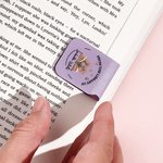 Marque-page magnétique en cuir PU personnalisé avec nom et fleur de naissance - Cadeau d'anniversaire pour les amoureux de lecture