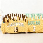 Personalized Multi-Style Ice Cream Baseball Soft Throw Hooded Blanket with Name and Number Birthday Gift for Teen Athlete Coach