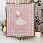 Couverture Personnalisée pour Bébé Oie avec Nom Style Livre d'Histoire Décoration Maison Anniversaire Douceur de Bébé Cadeau pour Enfant Bébé