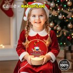 Spersonalizowana czapka Mikołaja z długim ogonem Marsupilami Akrylowa lampka nocna LED z imieniem Prezent świąteczny dla dzieci | Callie × Marsupilami®