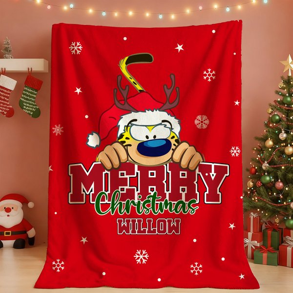 Personalizzato Cartoon Cute Marsupilami Coperta morbida con nome Home Decor Regalo di Natale per bambini famiglia | Callie × Marsupilami ®