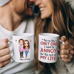 Personalizowany kubek ceramiczny z imionami i tekstem do codziennego użytku Walentynkowy prezent rocznicowy dla pary