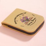 Marque-page magnétique en cuir PU personnalisé avec nom et fleur de naissance - Cadeau d'anniversaire pour les amoureux de lecture
