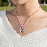 Collar personalizado de cuero de la PU en forma de cadena de bicicleta con el nombre de cumpleaños Aniversario de regalo para el ciclista