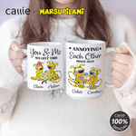 Personalised Yellow-Spotted Leopard Marsupilami 11 oz 15 oz Ceramic Mug with Name and Year Valentine's Day Gift for Couple | Callie × Marsupilami®