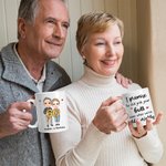 Personalizowany kubek ceramiczny z imionami i tekstem do codziennego użytku Walentynkowy prezent rocznicowy dla pary