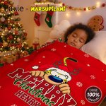 Personalised Cartoon Cute Marsupilami Soft Throw Blanket with Name Home Decor Christmas Gift for Kid Family | Callie × Marsupilami®