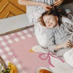 Couverture Personnalisée pour Bébé Oie avec Nom Style Livre d'Histoire Décoration Maison Anniversaire Douceur de Bébé Cadeau pour Enfant Bébé