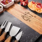 Personalised Engraved Initial Name Marble 11 Pcs Chopping Board Coaster Set with Ceramic Bowl Christmas Gift for Family Friend