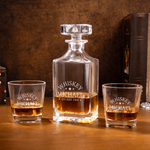 Personalized Initial Name Lace Whiskey Decanter Glasses Bar Accessory Birthday Gift for Whiskey Lover Man