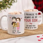 Personalizowany kubek ceramiczny z imionami i tekstem do codziennego użytku Walentynkowy prezent rocznicowy dla pary