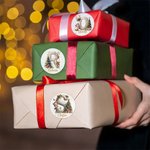 Etichette adesive impermeabili personalizzate con iniziale e nome decor dell'albero di Natale regalo natalizio per famiglia e bambini