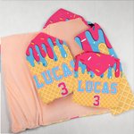 Personalized Multi-Style Ice Cream Baseball Soft Throw Hooded Blanket with Name and Number Birthday Gift for Teen Athlete Coach