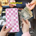 Spersonalizowana portmonetka Marsupilami Cartoon Checkerboard Pattern z imieniem i zamkiem błyskawicznym Prezent urodzinowy dla niej | Callie × Marsupilami®