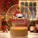 Personalised Santa-Hatted Long Tailed Marsupilami Acrylic LED Night with Name Light Christmas Gift for Kids | Callie × Marsupilami®