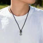 Collar personalizado de cuero de la PU en forma de cadena de bicicleta con el nombre de cumpleaños Aniversario de regalo para el ciclista