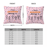 Personalised Line-Art Kids' Characters Multicolour Soft Cushion Cover with Title and 1-10 Names Home Decor Birthday Gift for Family