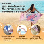 Personlig strandhandduk med havsdjur design superstor och snabbttorkande med namn perfekt present för semester eller födelsedag