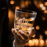 Personalized Initial Name Lace Whiskey Decanter Glasses Bar Accessory Birthday Gift for Whiskey Lover Man