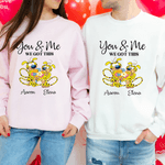 Personalized Yellow-Spotted Leopard Marsupilami Multicolor T-shirt Sweatshirt with Name Valentine's Day Gift for Couple | Callie × Marsupilami®