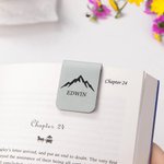 Personalisiertes magnetisches Lesezeichen im Eule Drache Berg oder Initiale Design mit Namen Geburtstag Weihnachten Geschenk für Familie Bücherwürmer