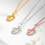 Personalised Dainty Baby and Mom Footprints Necklace with Birthstone Birthday Baby Shower Gift for New Mom