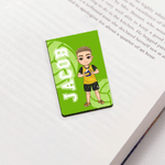 Marque-page magnétique personnalisé en forme de personnage de volley-ball avec nom et numéro d'équipe sportive Cadeau d'anniversaire pour les joueurs de volley-ball et les rats de bibliothèque