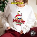 Personalised Cartoon Cute Marsupilami Soft T-shirt Sweatshirt Hoodie with Name Daily Wear Christmas Gift for Family | Callie × Marsupilami®